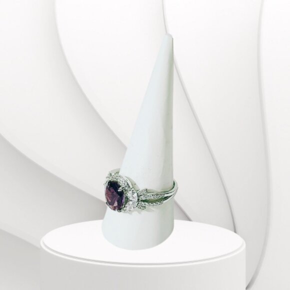 BO STERLING CLUB LAB CREATED ALEXANDRITE CORUNDUM RING (Size 10) - Picture 4 of 7